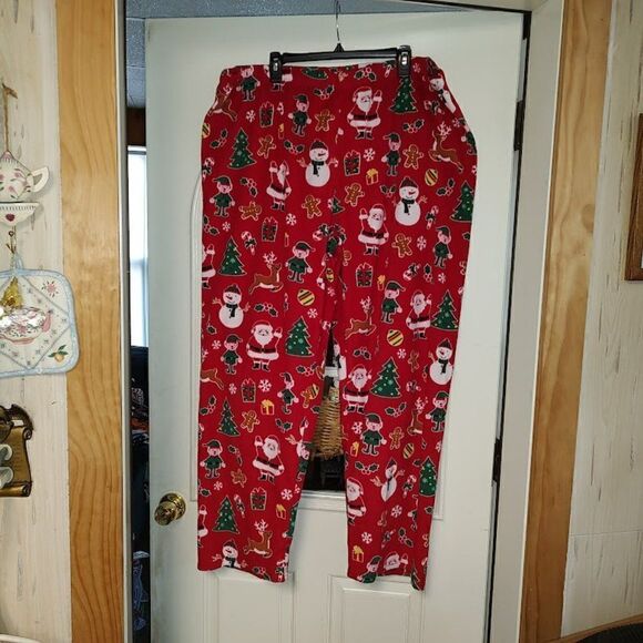 The Children's Place Red Christmas Soft Fleece Pajama Pants Women's XXXL - Picture 1 of 2